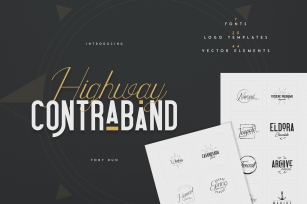 Highway Contraband - font duo More Font Download