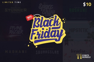 1 Fonts less than $1! Black Friday Font Download