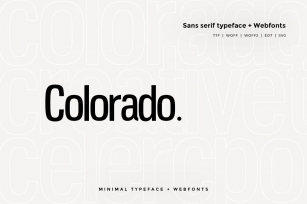 Colorado - Modern Typeface WebFont Font Download