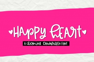 Happy Heart- Smooth Handwritten Font for Crafters Font Download