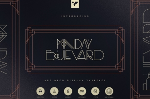 Monday Boulevard - Art Deco Typeface Font Download
