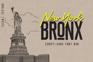 Newyork Bronx sans-script font duo Font Download