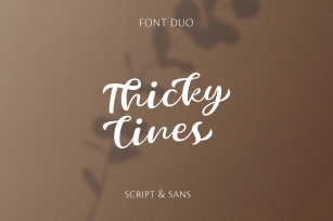 Thickylines Font Duo - Luxurious Script & Sans Font Download