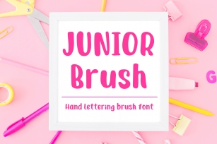 Junior Brush - Handwritten Brush Font Font Download