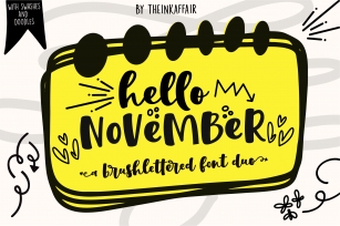 Hello November | Script and Sans font duo Font Download