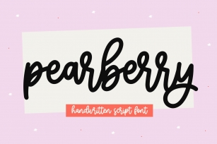 Pearberry - A Cute Handwritten Script Font Font Download
