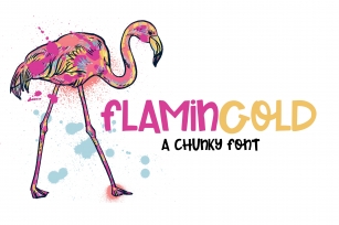 Flamingold - A Chunky Font Font Download