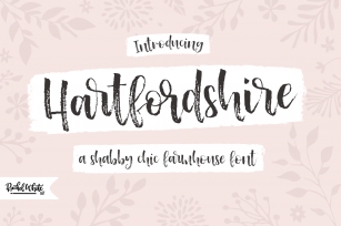 Hartfordshire, a shabby chic farmhouse font Font Download
