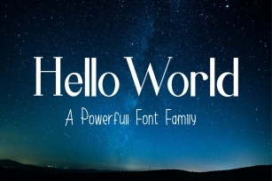 Hello World Font Family Font Download