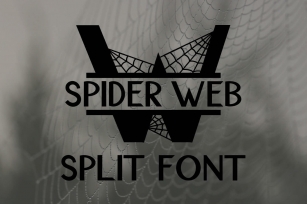 Spider Web Split Font - A Monogram Font Font Download