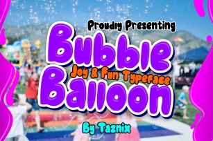 Bubble Balloon Bold Fun Children Typeface Font Download