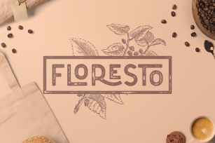 Floresto Textured Vintage Typeface Font Download