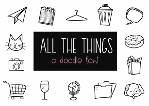 All The Things - A Doodle Font Font Download