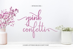 Pink Confetti Script Font Font Download
