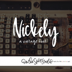 Nickely - A Textured Script Font Download