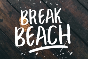BREAK BEACH - BRUSH FONT Font Download