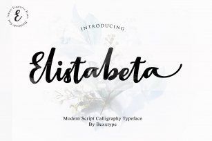 Elistabeta Script | luxury ligatures font Font Download