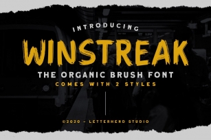 Winstreak - Brush Font Font Download