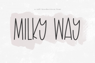 Milky Way - A Tall Handwritten Font Font Download