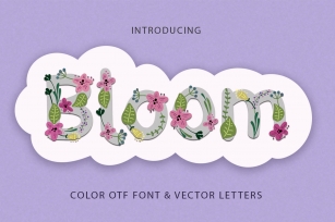 Bloom. Color Spring Font. Font Download
