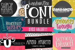 Crafter Handwritten Font Bundle- 7 Smooth Cuttable Fonts Font Download