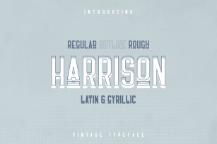 Harrison - Retro typeface Font Download