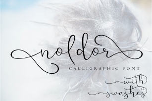 Noldor - calligraphy font with swashes Font Download