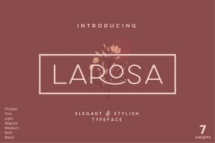 Larosa Sans- 7 Elegant Typeface Font Download