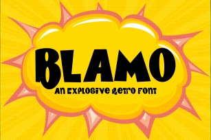 BLAMO - an explosive cartoon style font Font Download