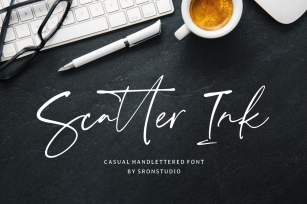Scatter Ink | Handlettered Font Font Download