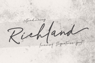 Richland | signature font Font Download