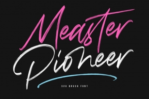 Measter Pioneer SVG Brush Font Font Download