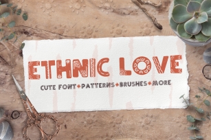 Ethnic love font BUNDLE 40 ELEMENTS Font Download