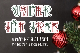 Under The Tree, Christmas Present Font Font Download
