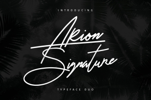 Arion Signature Font Font Download