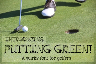 Putting Green - A Quirky Font for Golfers Font Download