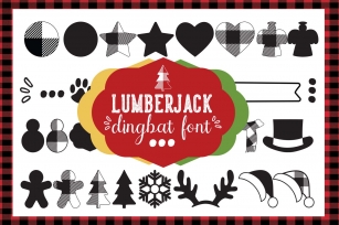 Lumberjack dingbat font, Combinable Christmas elements Font Download