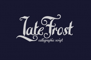 Late Frost font Font Download