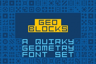 GeoBlocks - a geometric font set of blocks and shapes! Font Download