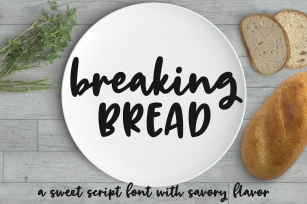 Breaking Bread - a chunky script font! Font Download