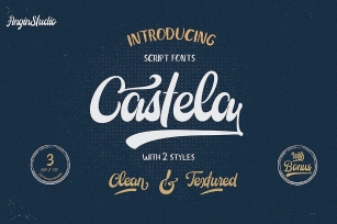 Castela 3 fonts with extras Font Download