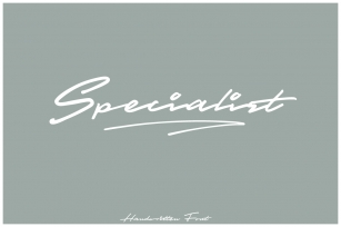 Specialist Handwritten Font Font Download