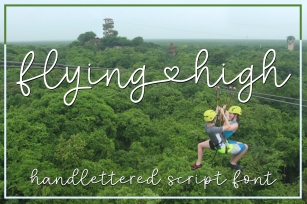 Flying High - a handlettered script font Font Download