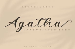 Agatha handwritten font Font Download
