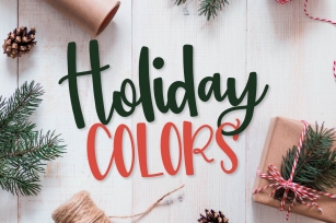 Holiday Colors - A Script & Print Font TRIO for Christmas! Font Download