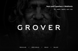 Grover - Modern Typeface with WebFont Font Download
