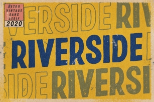 RIVERSIDE | Retro Vintage Sans Serif Font Download