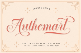 Authemart - Elegant Frames & Ornament Font Download