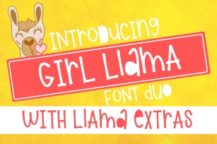 Girl Llama - Font Duo With Extras Font Download