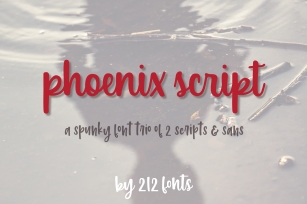 212 Phoenix Wild Font Trio of 2 scripts and sans font family Font Download